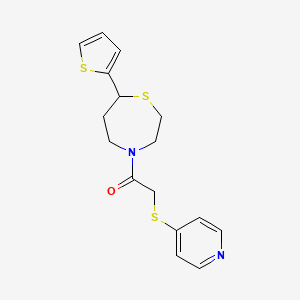 2-(Pyridin-4-ylthio)-1-(7-(thiophen-2-yl)-1,4-thiazepan-4-yl)ethanone