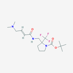 Tert-butyl 2-[[[(E)-4-(dimethylamino)but-2-enoyl]amino]methyl]-2-(trifluoromethyl)pyrrolidine-1-carboxylate