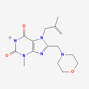 3-Methyl-7-(2-methylprop-2-enyl)-8-(morpholin-4-ylmethyl)purine-2,6-dione