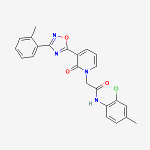 N-(2-chloro-4-methylphenyl)-2-(2-oxo-3-(3-(o-tolyl)-1,2,4-oxadiazol-5-yl)pyridin-1(2H)-yl)acetamide
