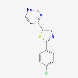4-[2-(4-Chlorophenyl)-1,3-thiazol-5-yl]pyrimidine