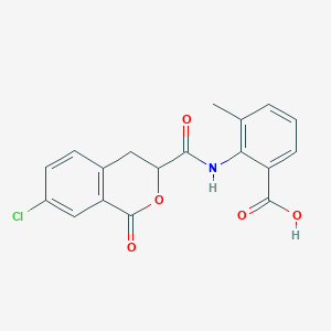 2-(7-Chloro-1-oxoisochroman-3-carboxamido)-3-methylbenzoic acid
