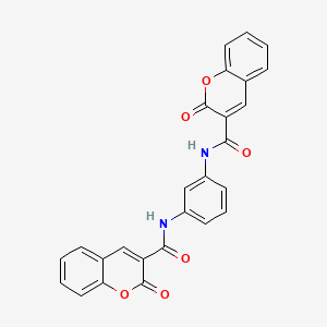 2-oxo-N-[3-[(2-oxochromene-3-carbonyl)amino]phenyl]chromene-3-carboxamide