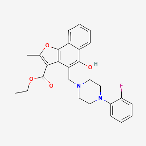 Ethyl 4-{[4-(2-fluorophenyl)piperazin-1-yl]methyl}-5-hydroxy-2-methylnaphtho[1,2-b]furan-3-carboxylate