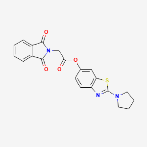 2-(Pyrrolidin-1-yl)benzo[d]thiazol-6-yl 2-(1,3-dioxoisoindolin-2-yl)acetate