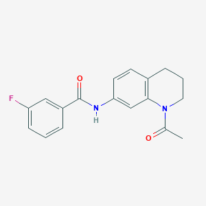 N-(1-acetyl-3,4-dihydro-2H-quinolin-7-yl)-3-fluorobenzamide