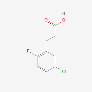 molecular formula C9H8ClFO2 B2935616 3-(5-Chloro-2-fluorophenyl)propanoic acid CAS No. 135832-52-9