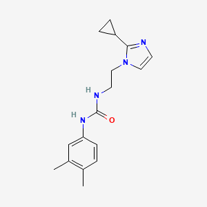 molecular formula C17H22N4O B2935617 1-(2-(2-cyclopropyl-1H-imidazol-1-yl)ethyl)-3-(3,4-dimethylphenyl)urea CAS No. 2034581-91-2