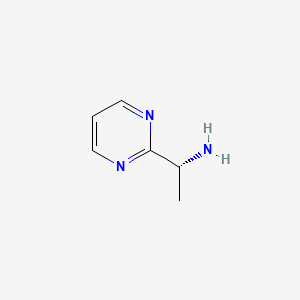 molecular formula C6H9N3 B2935619 (1R)-1-(pyrimidin-2-yl)ethan-1-amine CAS No. 1344931-27-6
