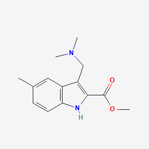 molecular formula C14H18N2O2 B2935626 methyl 3-((dimethylamino)methyl)-5-methyl-1H-indole-2-carboxylate CAS No. 99276-54-7