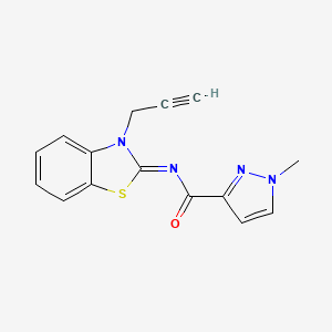(Z)-1-methyl-N-(3-(prop-2-yn-1-yl)benzo[d]thiazol-2(3H)-ylidene)-1H-pyrazole-3-carboxamide
