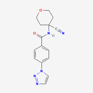 N-(4-Cyanooxan-4-yl)-4-(triazol-1-yl)benzamide