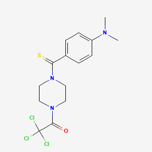 2,2,2-Trichloro-1-[4-[4-(dimethylamino)benzenecarbothioyl]piperazin-1-yl]ethanone