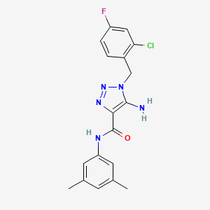 5-amino-1-(2-chloro-4-fluorobenzyl)-N-(3,5-dimethylphenyl)-1H-1,2,3-triazole-4-carboxamide