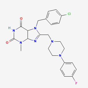 7-[(4-chlorophenyl)methyl]-8-{[4-(4-fluorophenyl)piperazin-1-yl]methyl}-3-methyl-2,3,6,7-tetrahydro-1H-purine-2,6-dione