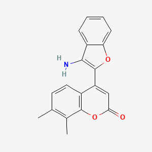 4-(3-aminobenzofuran-2-yl)-7,8-dimethyl-2H-chromen-2-one