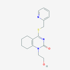 1-(2-hydroxyethyl)-4-((pyridin-2-ylmethyl)thio)-5,6,7,8-tetrahydroquinazolin-2(1H)-one