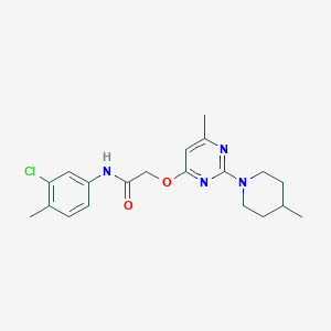 N-(3-chloro-4-methylphenyl)-2-{[6-methyl-2-(4-methylpiperidin-1-yl)pyrimidin-4-yl]oxy}acetamide