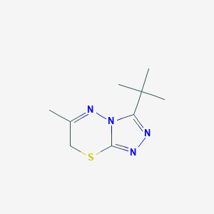 molecular formula C9H14N4S B293566 3-tert-butyl-6-methyl-7H-[1,2,4]triazolo[3,4-b][1,3,4]thiadiazine 