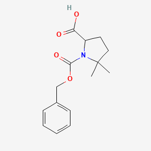 5,5-Dimethyl-1-phenylmethoxycarbonylpyrrolidine-2-carboxylic acid