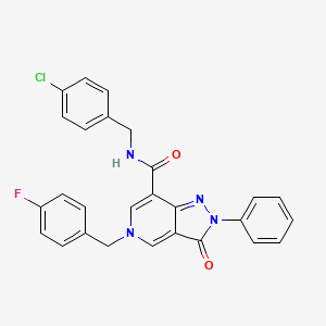 N-(4-chlorobenzyl)-5-(4-fluorobenzyl)-3-oxo-2-phenyl-3,5-dihydro-2H-pyrazolo[4,3-c]pyridine-7-carboxamide