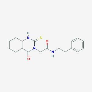 2-(4-oxo-2-sulfanylidene-1,2,3,4-tetrahydroquinazolin-3-yl)-N-(2-phenylethyl)acetamide