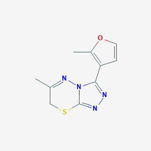 molecular formula C10H10N4OS B293567 6-methyl-3-(2-methyl-3-furyl)-7H-[1,2,4]triazolo[3,4-b][1,3,4]thiadiazine 