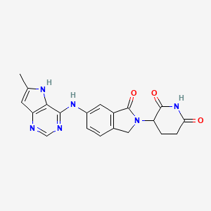 3-[5-[(6-Methyl-5H-pyrrolo[3,2-d]pyrimidin-4-yl)amino]-3-oxo-1H-isoindol-2-yl]piperidine-2,6-dione