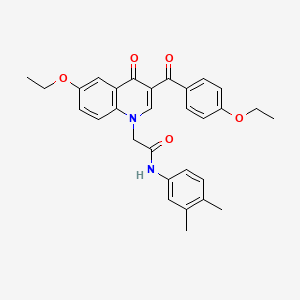 N-(3,4-dimethylphenyl)-2-(6-ethoxy-3-(4-ethoxybenzoyl)-4-oxoquinolin-1(4H)-yl)acetamide