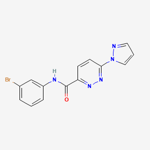 molecular formula C14H10BrN5O B2935687 N-(3-bromophenyl)-6-(1H-pyrazol-1-yl)pyridazine-3-carboxamide CAS No. 1351642-20-0