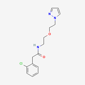 N-(2-(2-(1H-pyrazol-1-yl)ethoxy)ethyl)-2-(2-chlorophenyl)acetamide