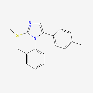 molecular formula C18H18N2S B2935718 2-(methylthio)-1-(o-tolyl)-5-(p-tolyl)-1H-imidazole CAS No. 1207045-94-0