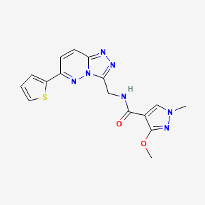3-methoxy-1-methyl-N-((6-(thiophen-2-yl)-[1,2,4]triazolo[4,3-b]pyridazin-3-yl)methyl)-1H-pyrazole-4-carboxamide