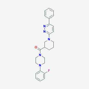 (4-(2-Fluorophenyl)piperazin-1-yl)(1-(6-phenylpyridazin-3-yl)piperidin-3-yl)methanone