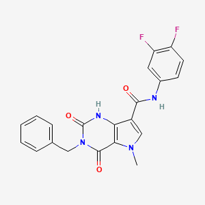 3-benzyl-N-(3,4-difluorophenyl)-5-methyl-2,4-dioxo-2,3,4,5-tetrahydro-1H-pyrrolo[3,2-d]pyrimidine-7-carboxamide