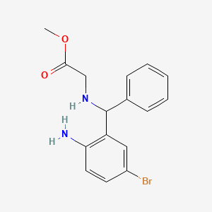 molecular formula C16H17BrN2O2 B2935741 Methyl 2-[[(2-amino-5-bromophenyl)-phenylmethyl]amino]acetate CAS No. 119935-37-4