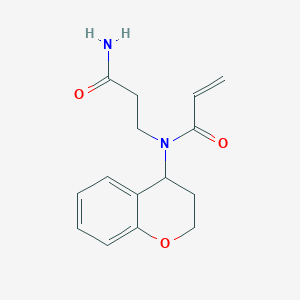 3-[3,4-Dihydro-2H-chromen-4-yl(prop-2-enoyl)amino]propanamide