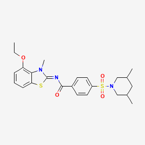 (Z)-4-((3,5-dimethylpiperidin-1-yl)sulfonyl)-N-(4-ethoxy-3-methylbenzo[d]thiazol-2(3H)-ylidene)benzamide