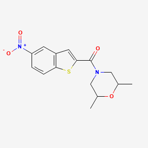 (2,6-Dimethylmorpholino)(5-nitro-1-benzothiophen-2-yl)methanone