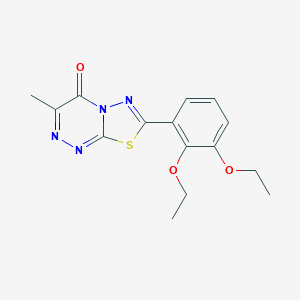 molecular formula C15H16N4O3S B293576 7-(2,3-diethoxyphenyl)-3-methyl-4H-[1,3,4]thiadiazolo[2,3-c][1,2,4]triazin-4-one 