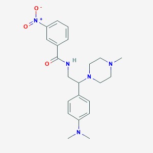 molecular formula C22H29N5O3 B2935761 N-(2-(4-(dimethylamino)phenyl)-2-(4-methylpiperazin-1-yl)ethyl)-3-nitrobenzamide CAS No. 897620-16-5