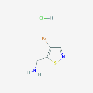molecular formula C4H6BrClN2S B2935766 (4-Bromo-1,2-thiazol-5-yl)methanamine hydrochloride CAS No. 2126160-70-9