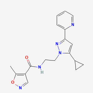 N-(2-(5-cyclopropyl-3-(pyridin-2-yl)-1H-pyrazol-1-yl)ethyl)-5-methylisoxazole-4-carboxamide