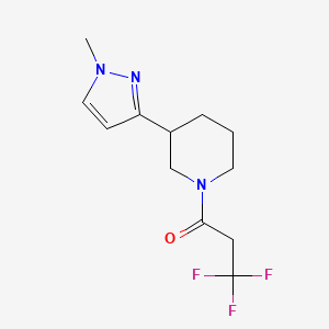 3,3,3-trifluoro-1-(3-(1-methyl-1H-pyrazol-3-yl)piperidin-1-yl)propan-1-one