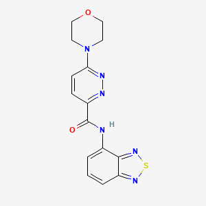 molecular formula C15H14N6O2S B2935777 N-(benzo[c][1,2,5]thiadiazol-4-yl)-6-morpholinopyridazine-3-carboxamide CAS No. 1396880-35-5