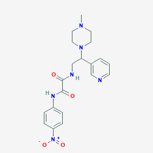 molecular formula C20H24N6O4 B2935785 N1-(2-(4-甲基哌嗪-1-基)-2-(吡啶-3-基)乙基)-N2-(4-硝基苯基)草酰胺 CAS No. 886943-54-0