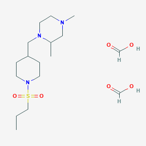 2,4-Dimethyl-1-((1-(propylsulfonyl)piperidin-4-yl)methyl)piperazine diformate