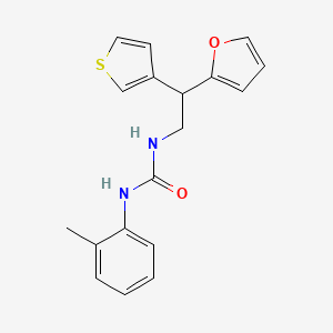 molecular formula C18H18N2O2S B2935797 3-[2-(Furan-2-yl)-2-(thiophen-3-yl)ethyl]-1-(2-methylphenyl)urea CAS No. 2097937-15-8