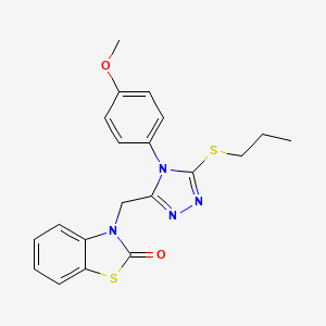 3-[[4-(4-Methoxyphenyl)-5-propylsulfanyl-1,2,4-triazol-3-yl]methyl]-1,3-benzothiazol-2-one