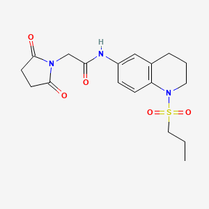 2-(2,5-dioxopyrrolidin-1-yl)-N-(1-(propylsulfonyl)-1,2,3,4-tetrahydroquinolin-6-yl)acetamide
